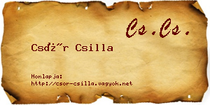 Csór Csilla névjegykártya
