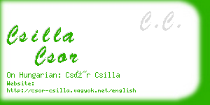 csilla csor business card